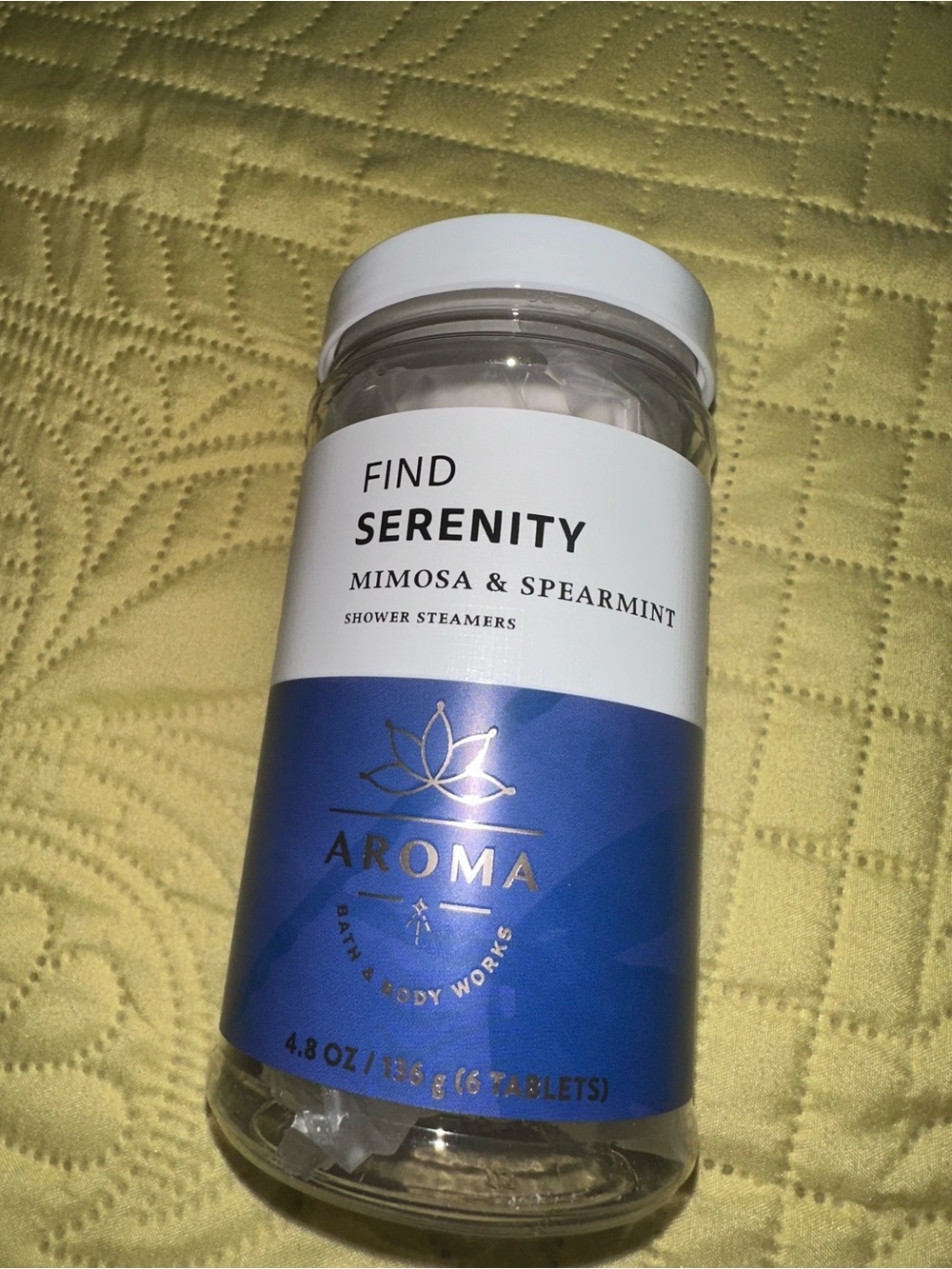 Bath & Body Works Find Serenity Mimosa & Spearmint Shower Steamers - Blue